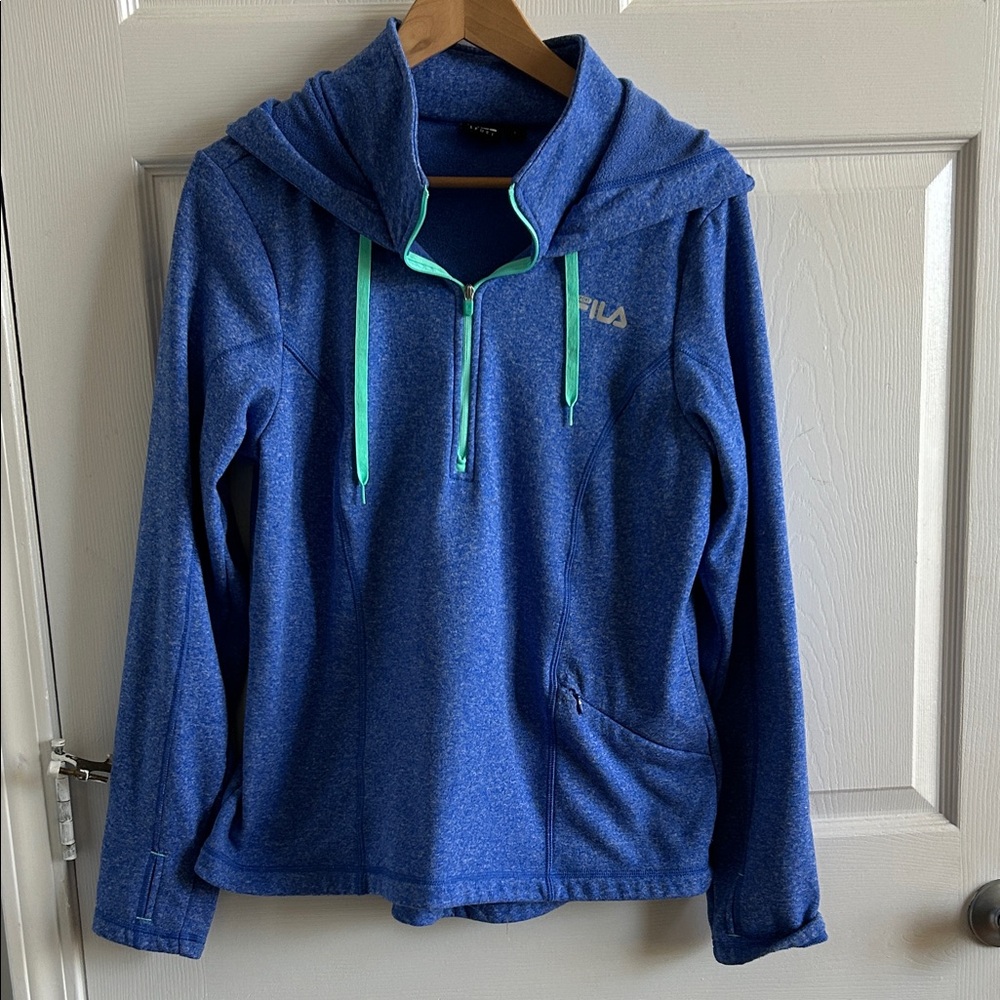 Fila Blue Jacket with Teal Highlights like new. LIke NEW